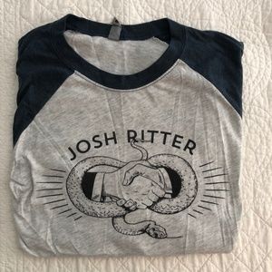 Josh Ritter singer/songwriter concert 3/4 shirt